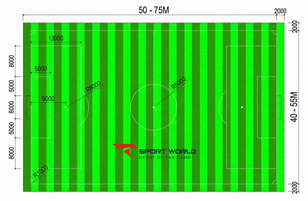 K&iacute;ch thước s&acirc;n b&oacute;ng đ&aacute; 7 người