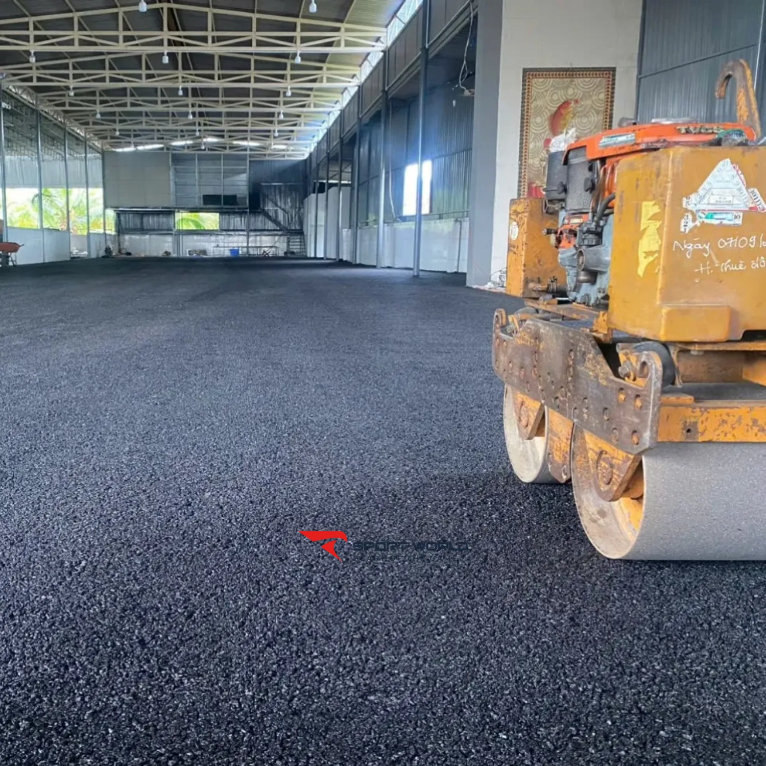 Quy tr&igrave;nh thi c&ocirc;ng nền asphalt s&acirc;n pickleball