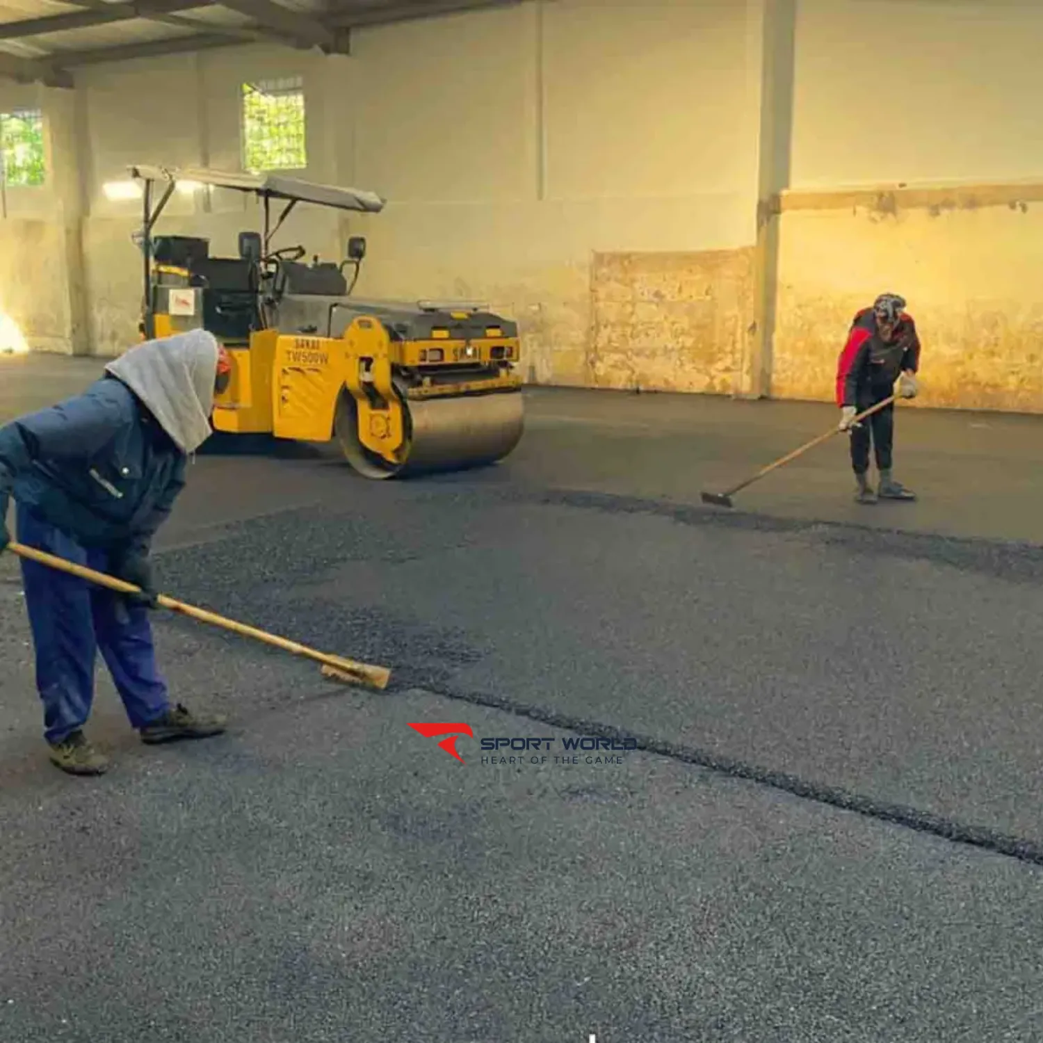 Quy tr&igrave;nh thi c&ocirc;ng nền asphalt s&acirc;n pickleball