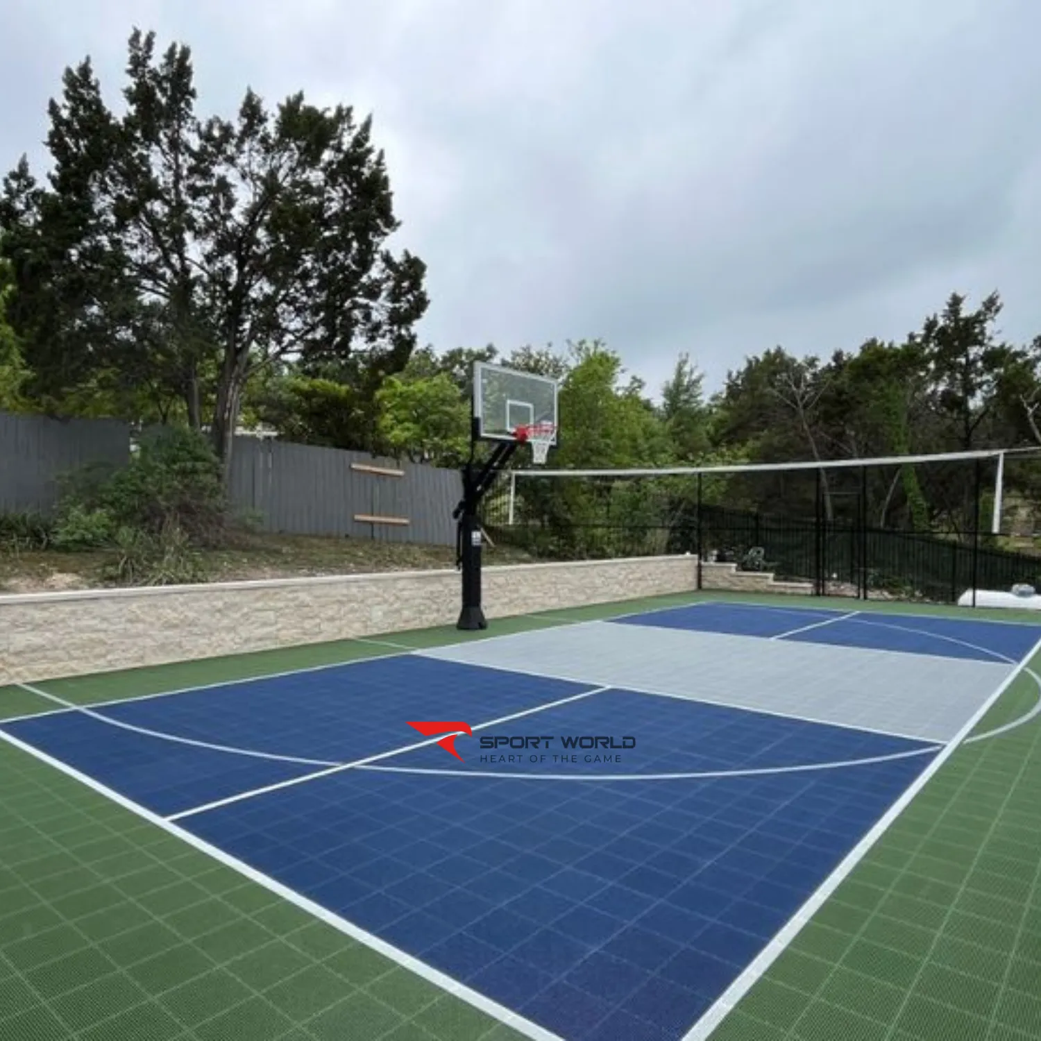 Thi công sân pickleball bằng sàn PP Interlocking