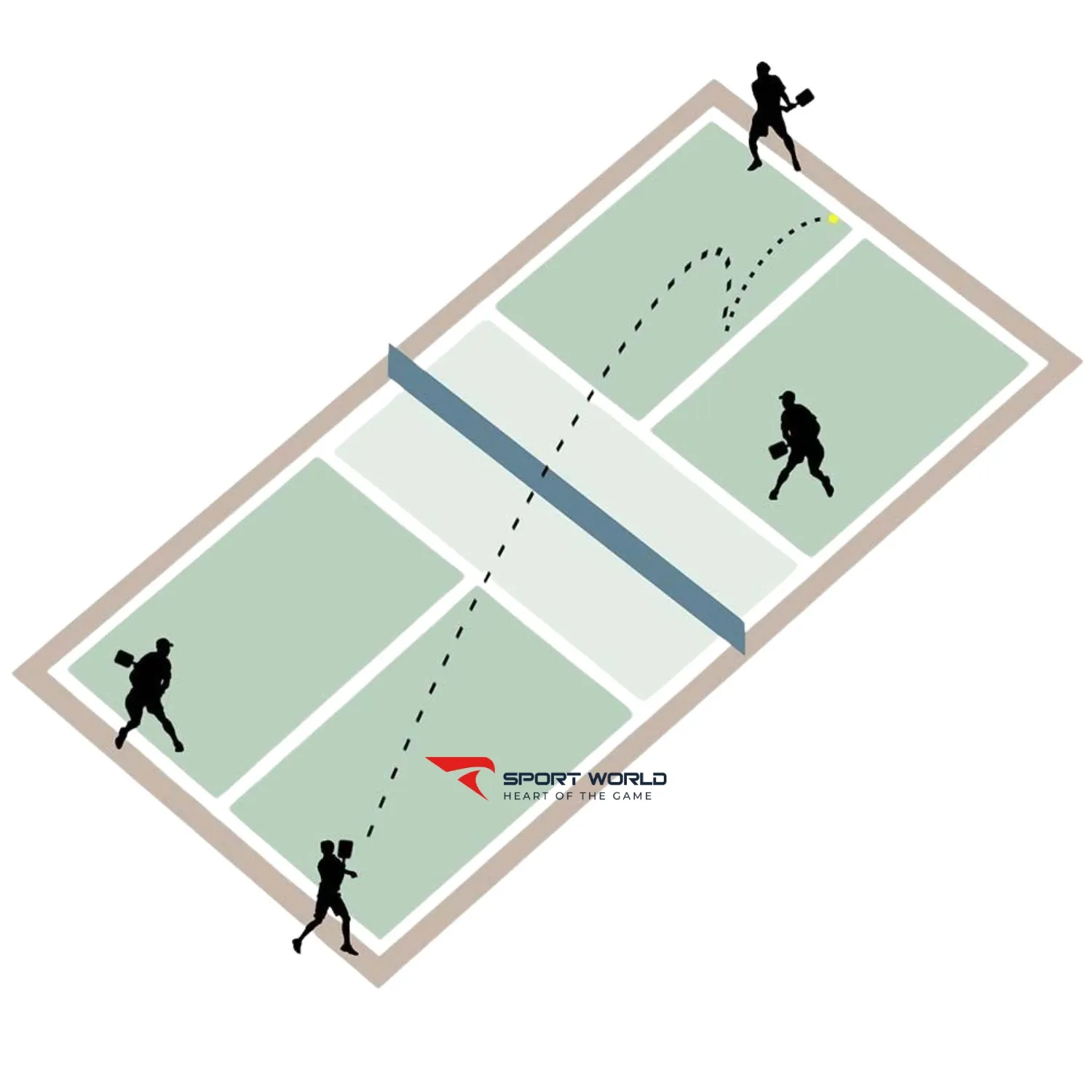 Giao b&oacute;ng trong pickleball