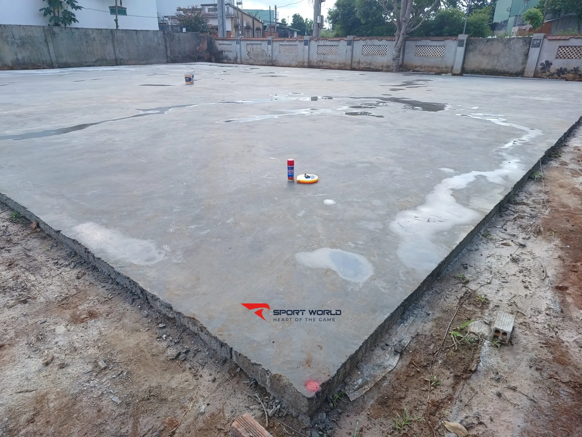 thi công nền bê tông sân pickleball