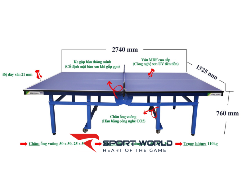 Bàn bóng bàn Bình Minh SD97