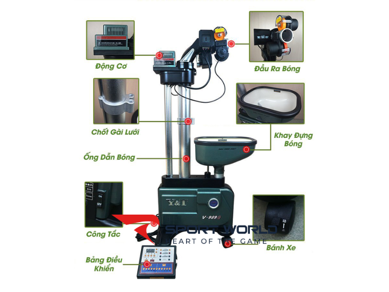 Máy bắn bóng bàn Y&T V-989G