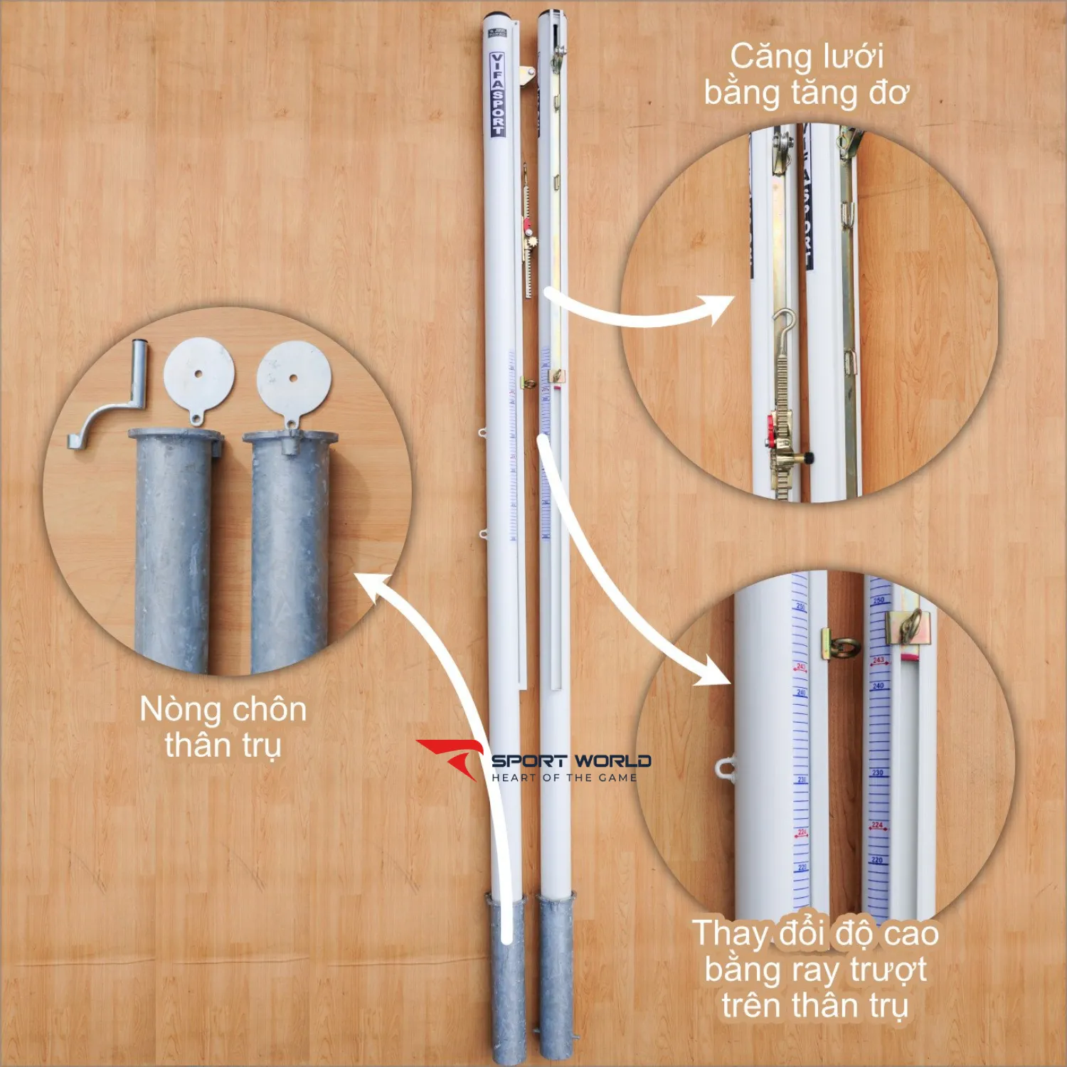 Trụ bóng chuyền Vifasport 402442
