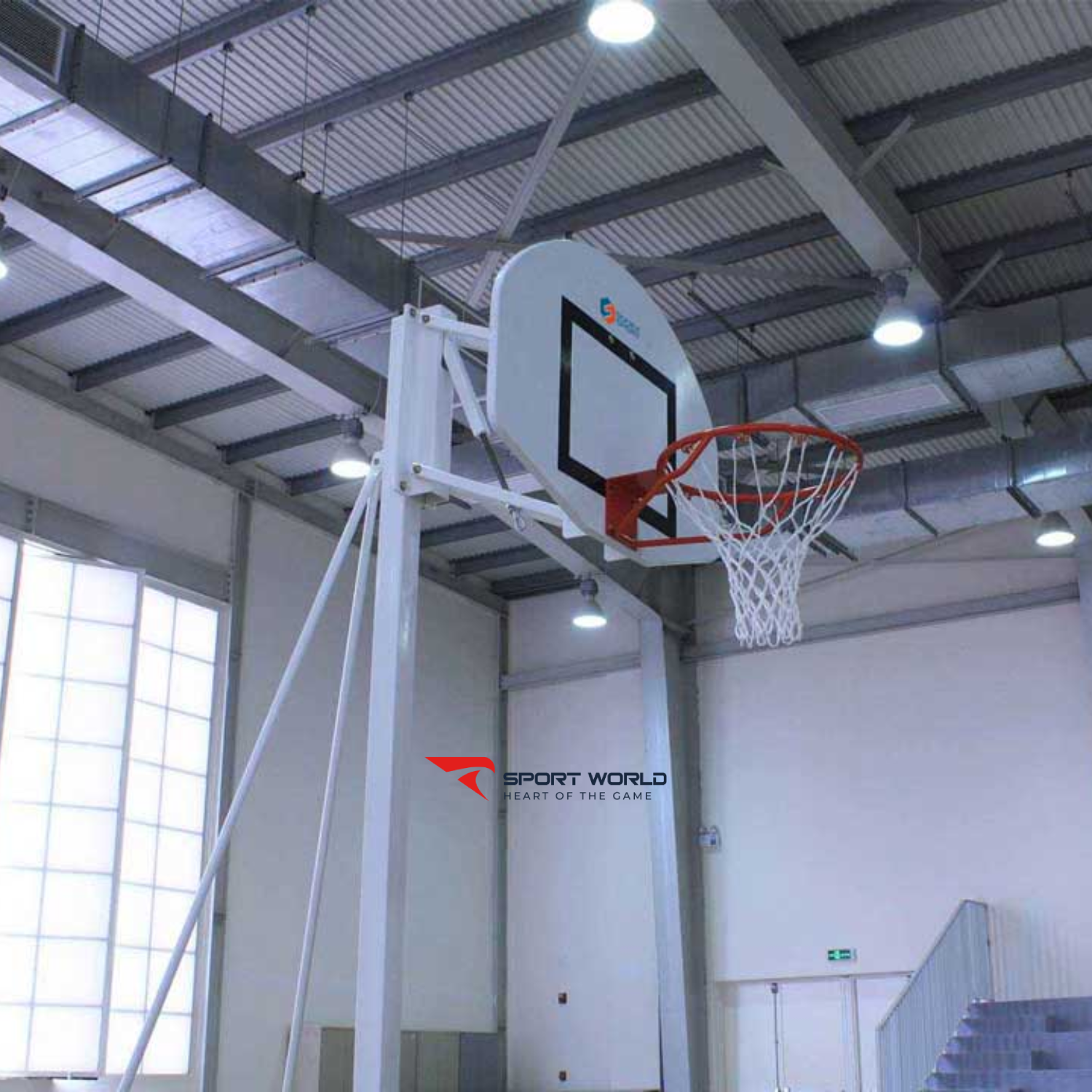 Trụ b&oacute;ng rổ di động điều chỉnh chiều cao Sodex S14621