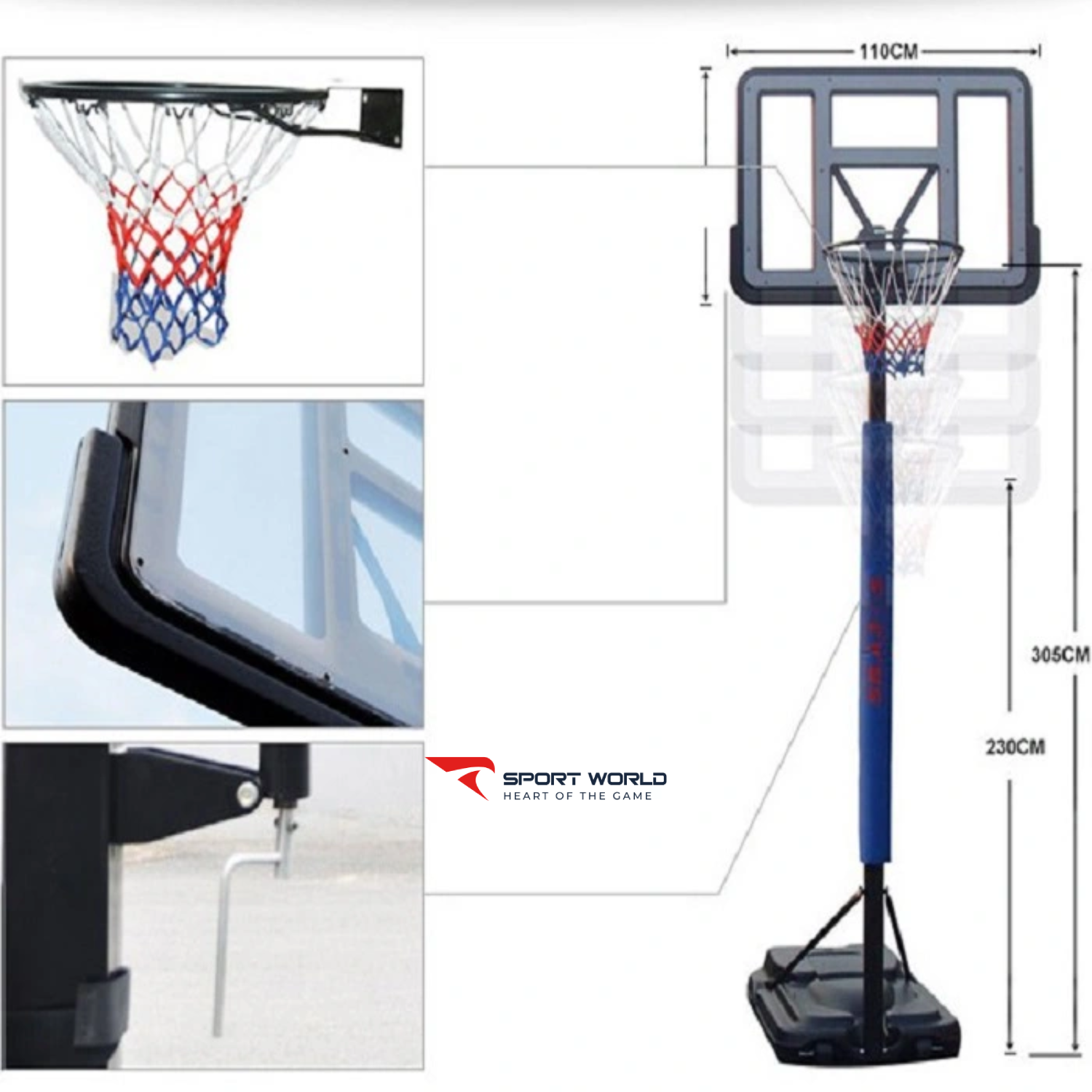 Trụ b&oacute;ng rổ S021A