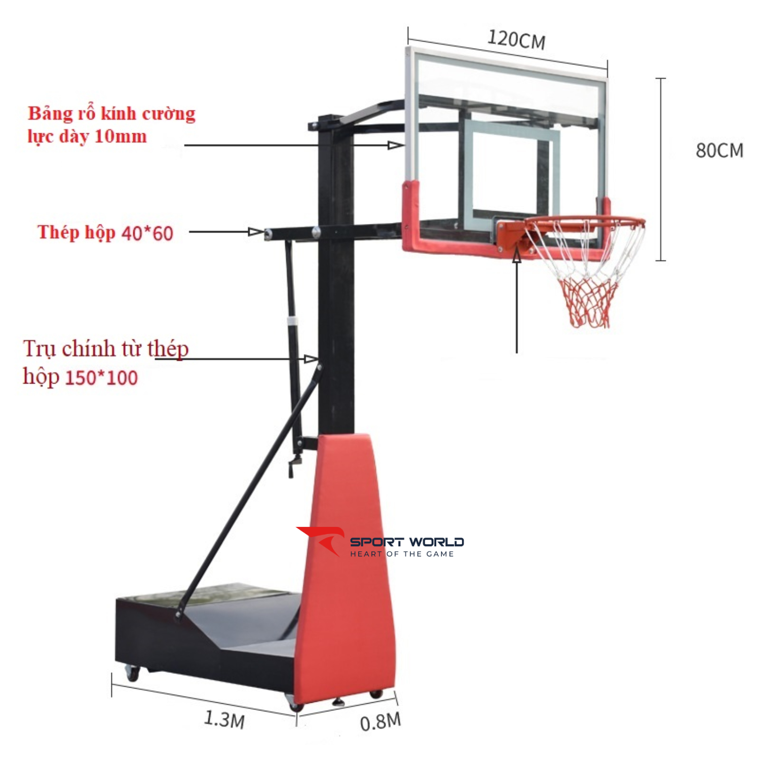 Trụ b&oacute;ng rổ S027 New