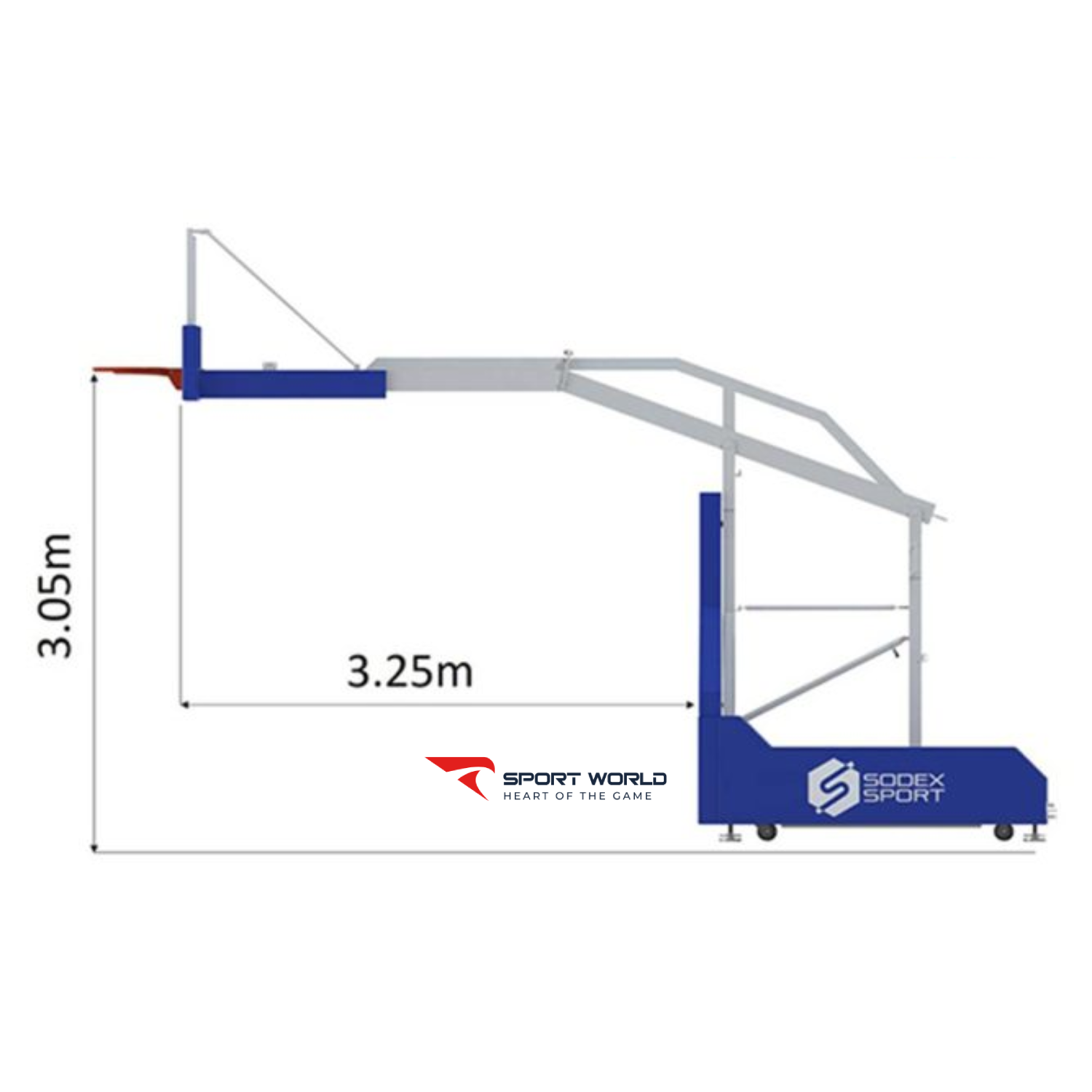 Trụ b&oacute;ng rổ thi đấu S14650