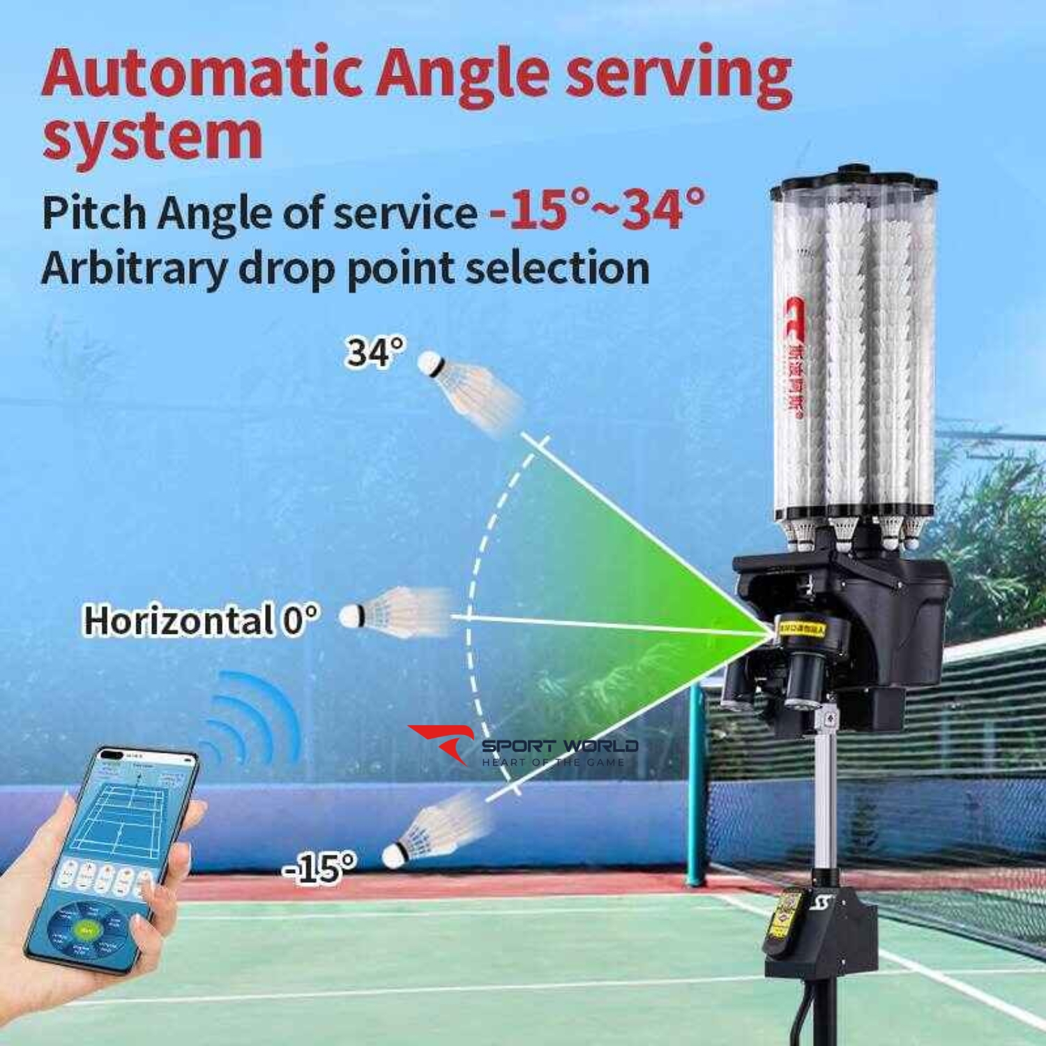 Máy bắn cầu lông SIBOASI S4025A
