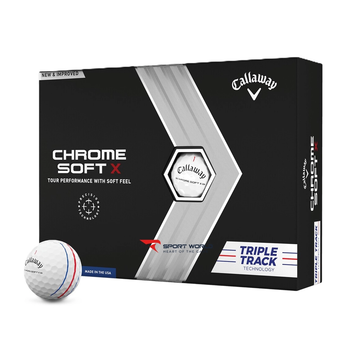 Bóng golf Callaway Chromesoft X 12B Triple Track