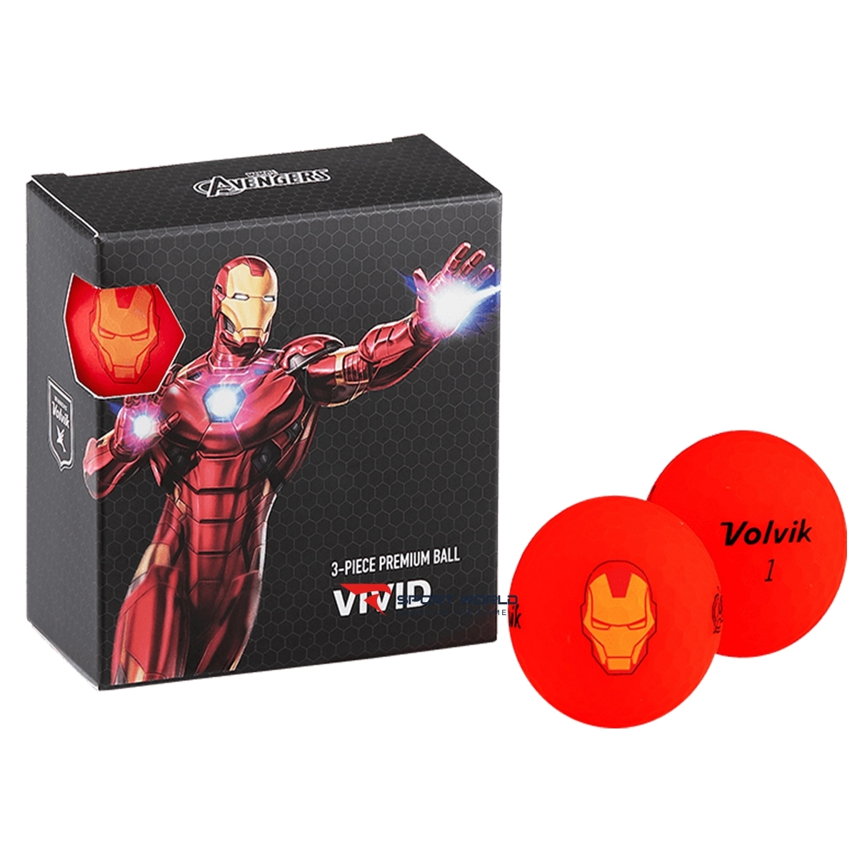 Bóng golf Volvik Marvel Iron Man Pack (hộp 4 quả)