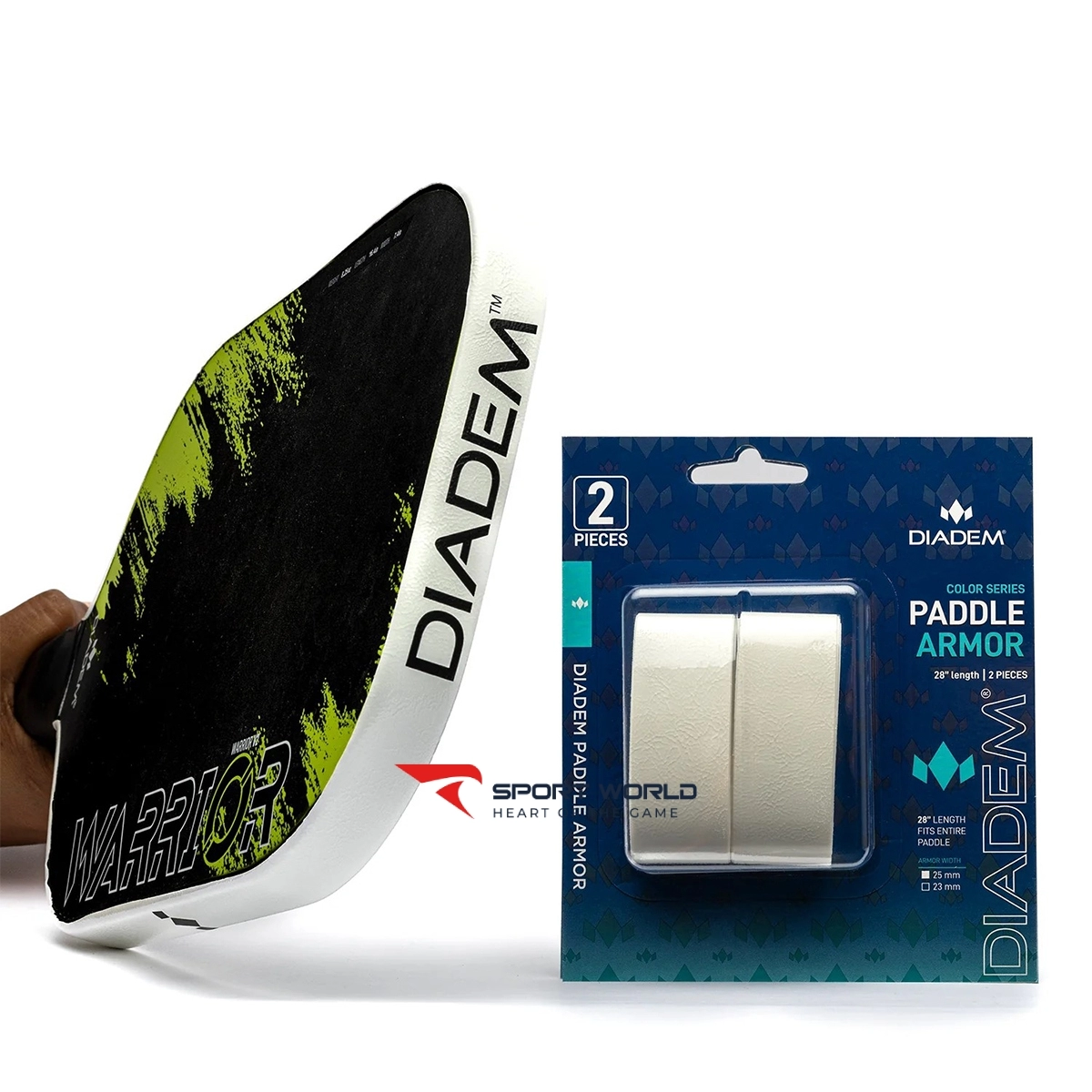 Miếng dán bảo vệ đầu vợt Pickleball DIADEM Paddle Armor 25mm chính hãng