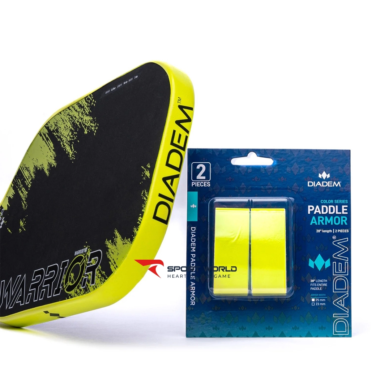 Miếng dán bảo vệ đầu vợt Pickleball DIADEM Paddle Armor 25mm chính hãng