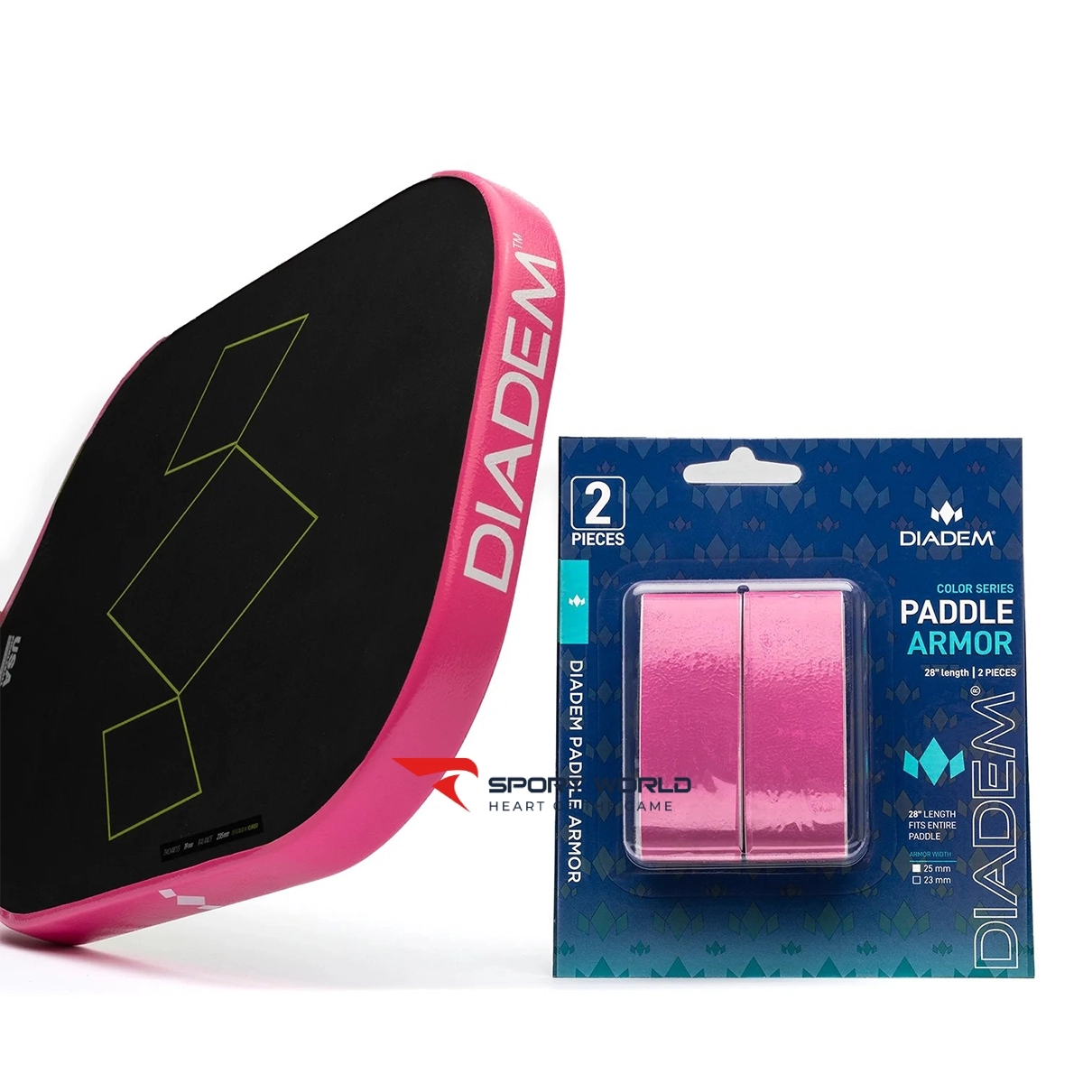 Miếng dán bảo vệ đầu vợt Pickleball DIADEM Paddle Armor 25mm chính hãng