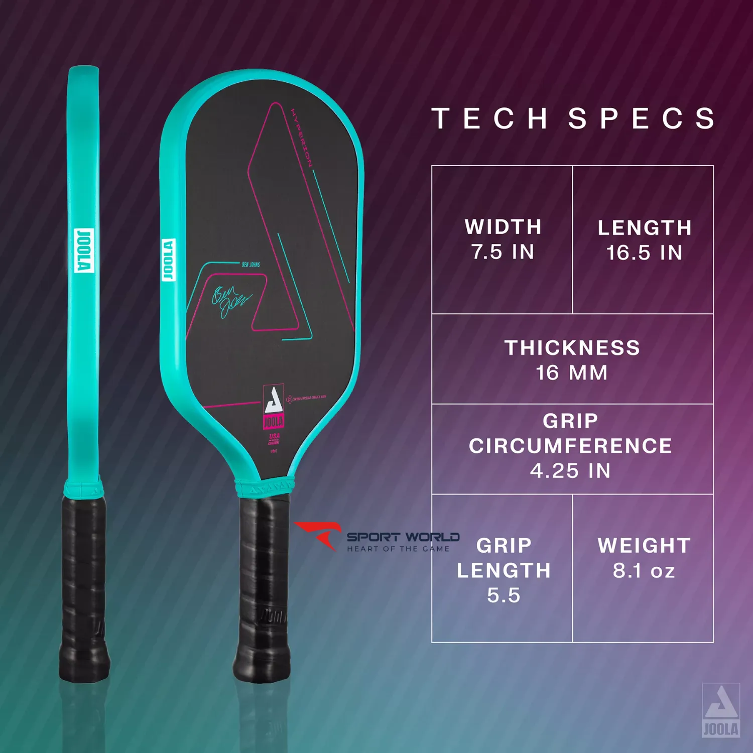 Vợt Pickleball Joola Vice Hyperion CFS 16mm