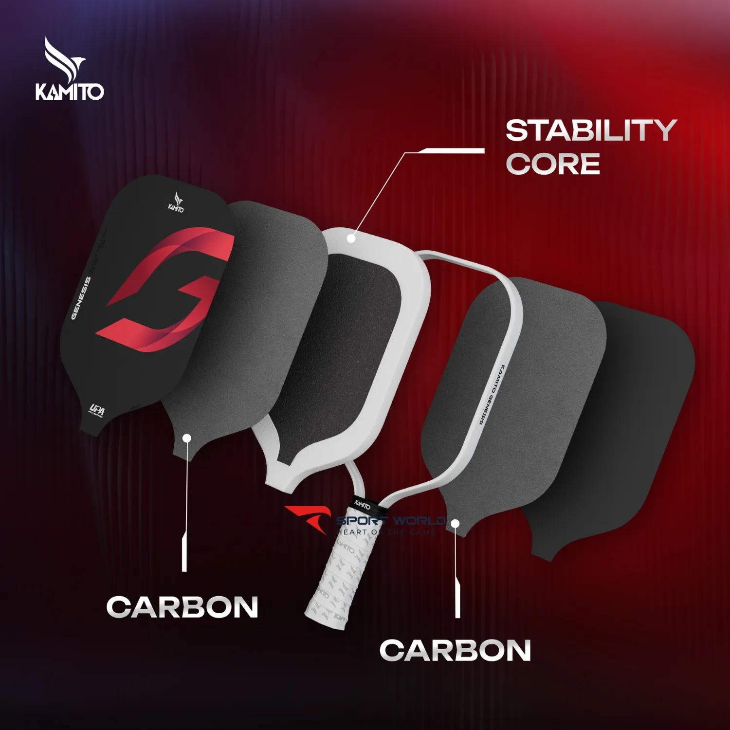 Vợt Pickleball Kamito Genesis 16mm