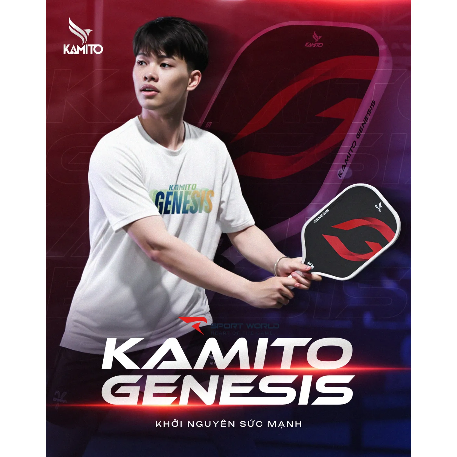 Vợt Pickleball Kamito Genesis 16mm