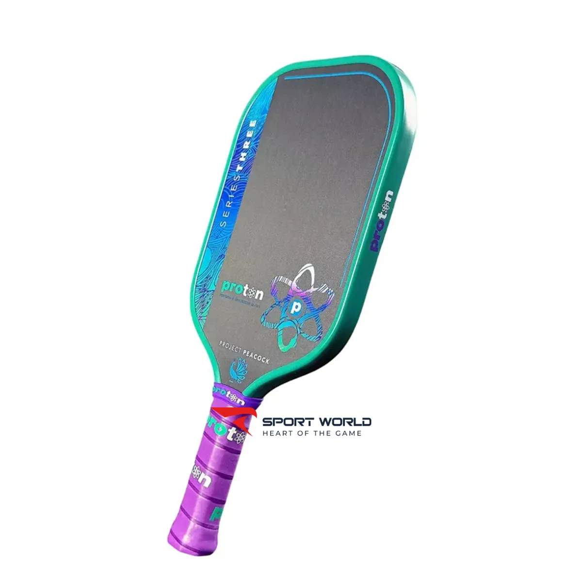 Vợt Pickleball Proton Series Three - Project Peacock Elongated 15mm