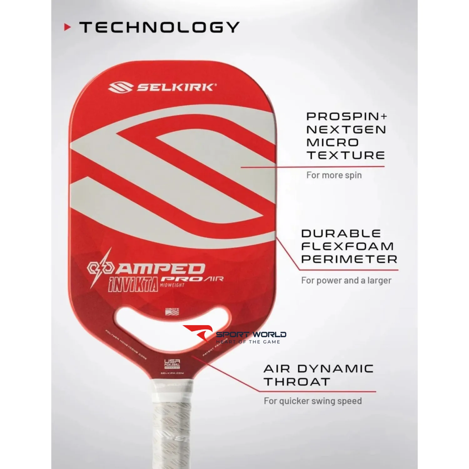 Vợt Pickleball Selkirk AMPED Pro Air - Invikta