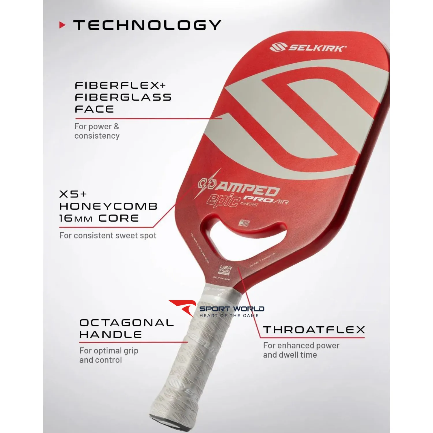 Vợt Pickleball Selkirk AMPED Pro Air - Invikta