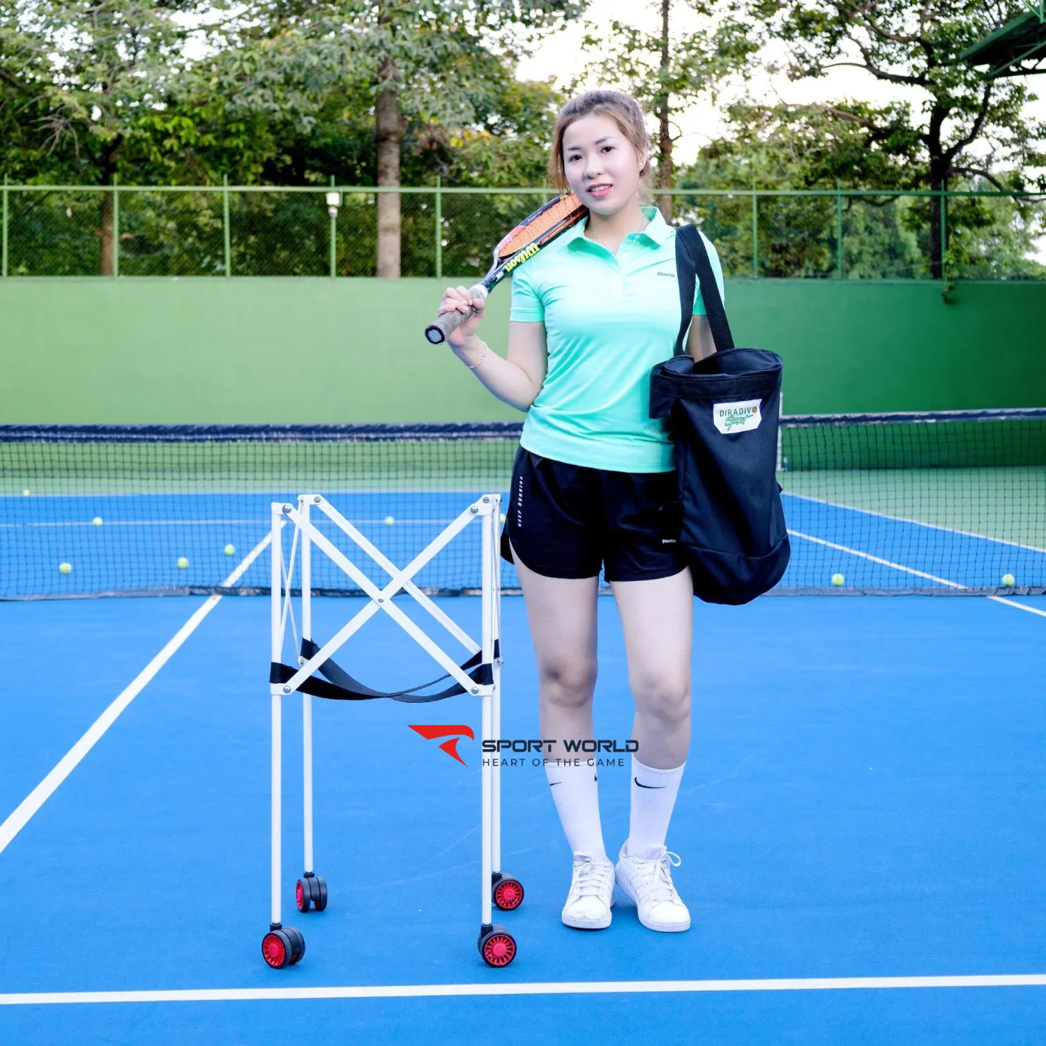 Xe đựng b&oacute;ng Tennis xếp gọn XC-102