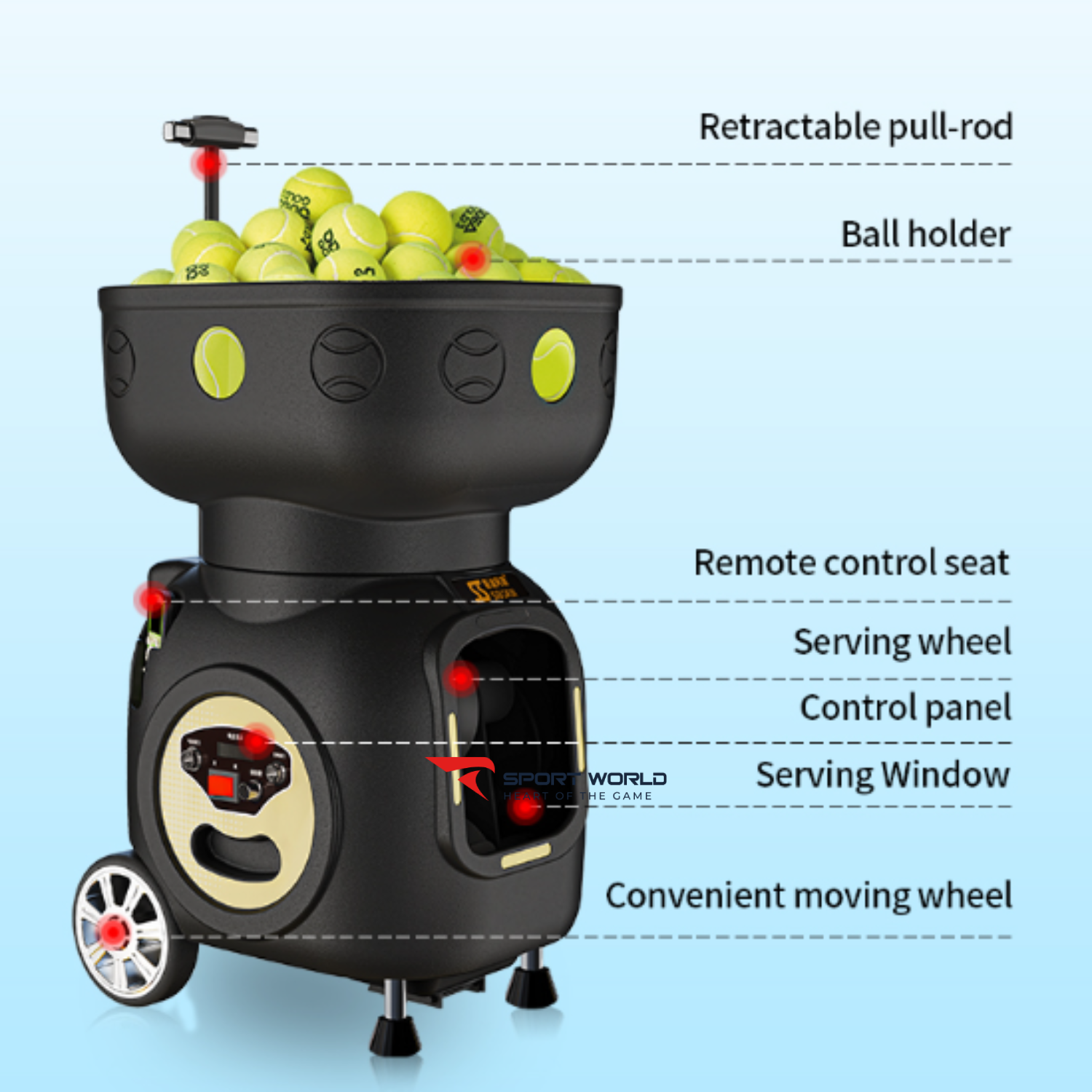 M&aacute;y bắn b&oacute;ng tennis Siboasi T7 Pro