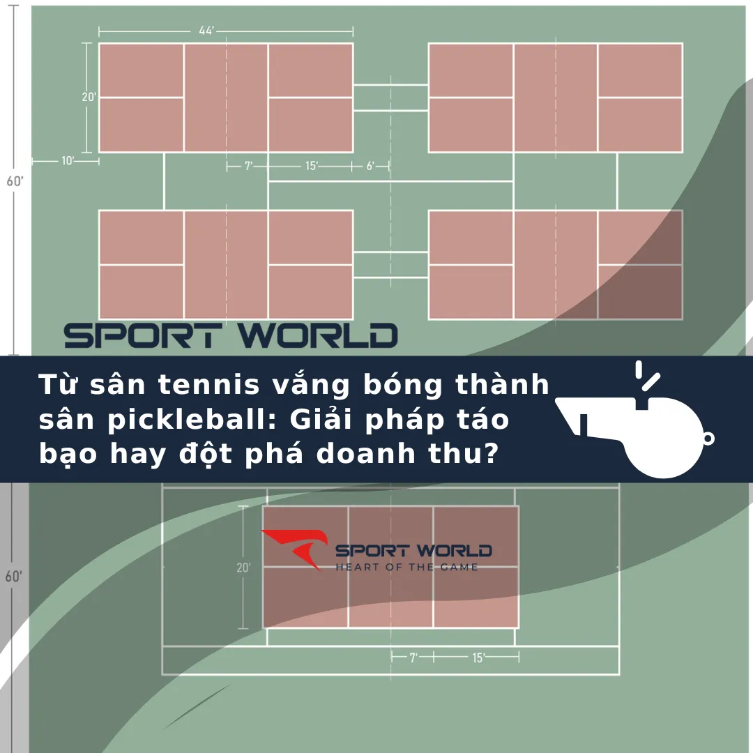 Từ sân tennis vắng bóng thành sân pickleball: Giải pháp táo bạo hay đột phá doanh thu?