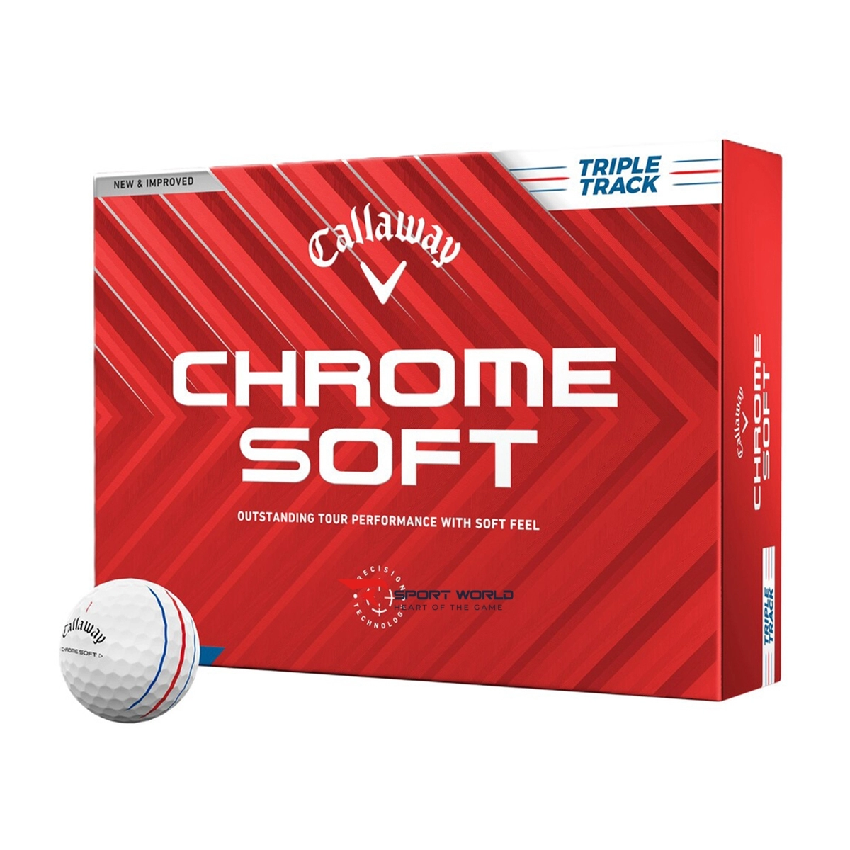 Bóng golf Callaway Chrome Soft Triple Track