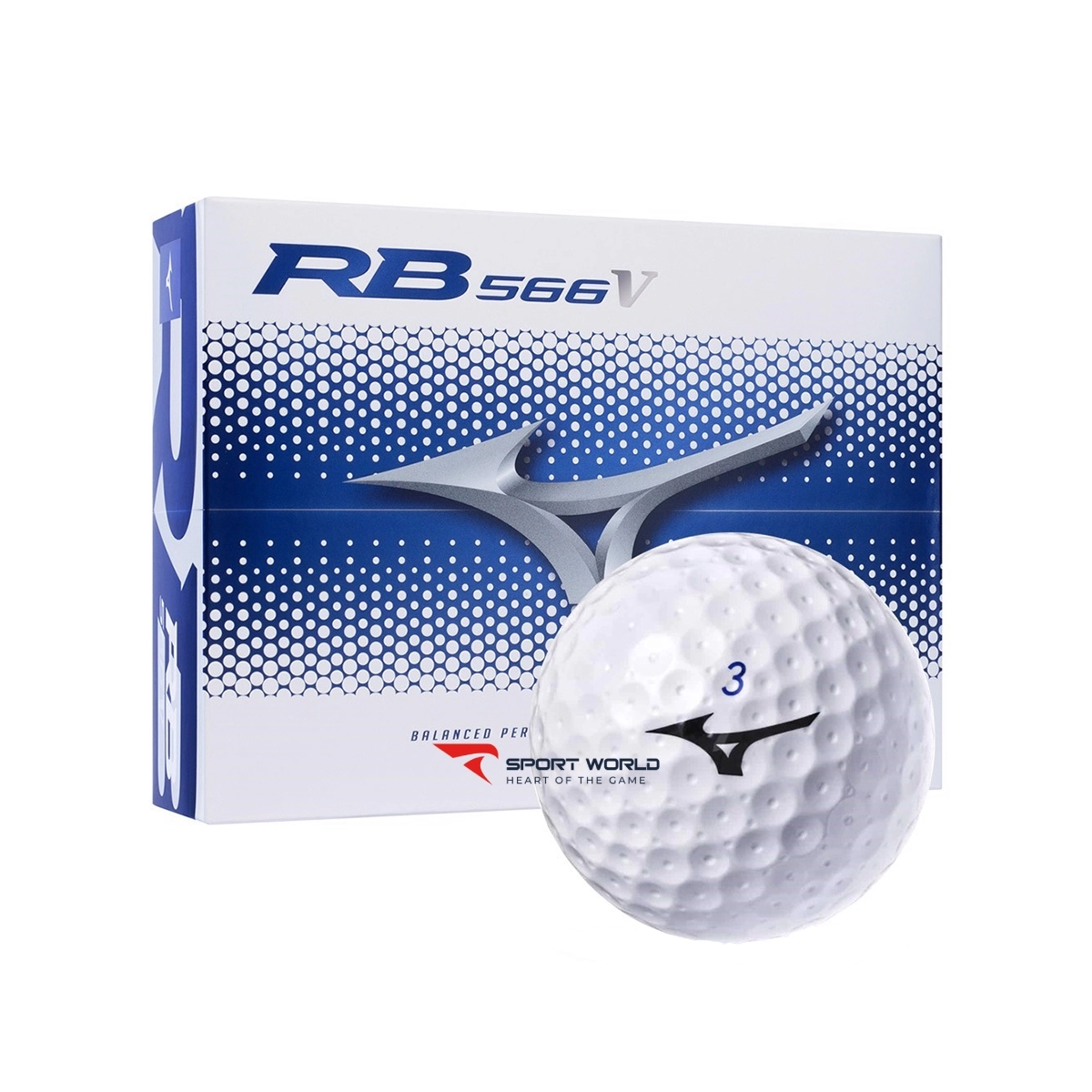 Bóng golf Mizuno RB566V (hộp 12 bóng, 4 tuýp)