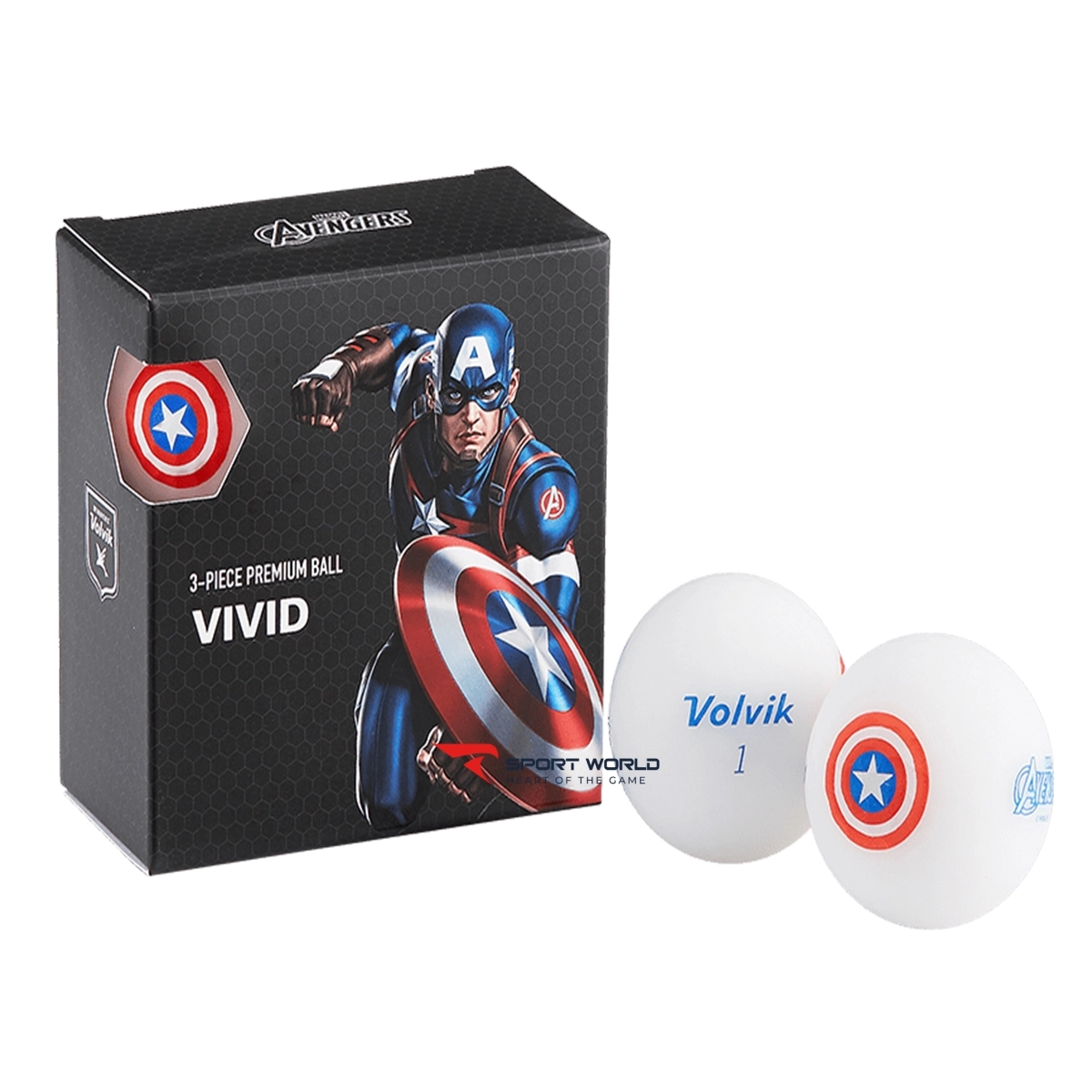 Bóng golf Volvik Marvel Capital America Pack (hộp 4 quả)