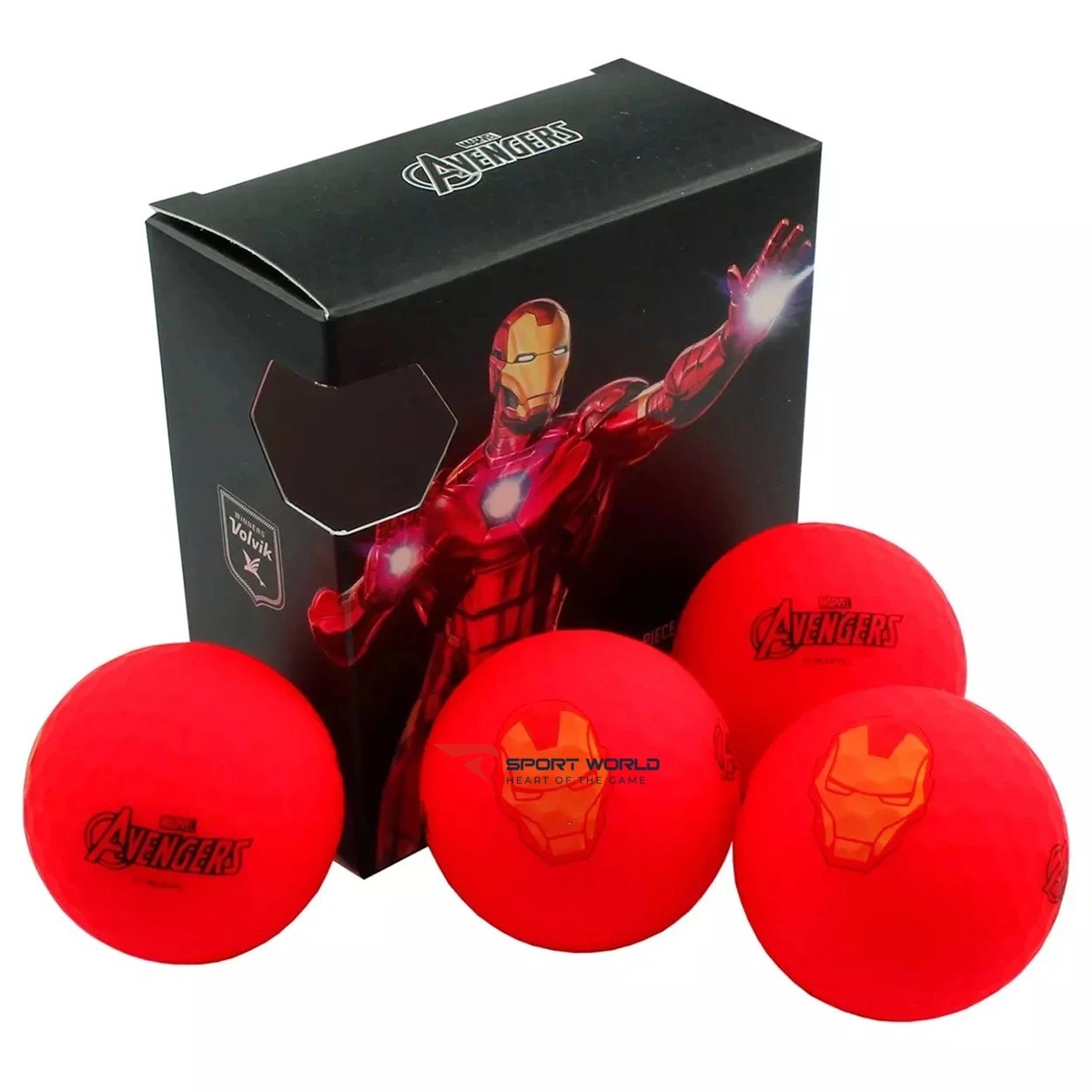 Bóng golf Volvik Marvel Iron Man Pack (hộp 4 quả)