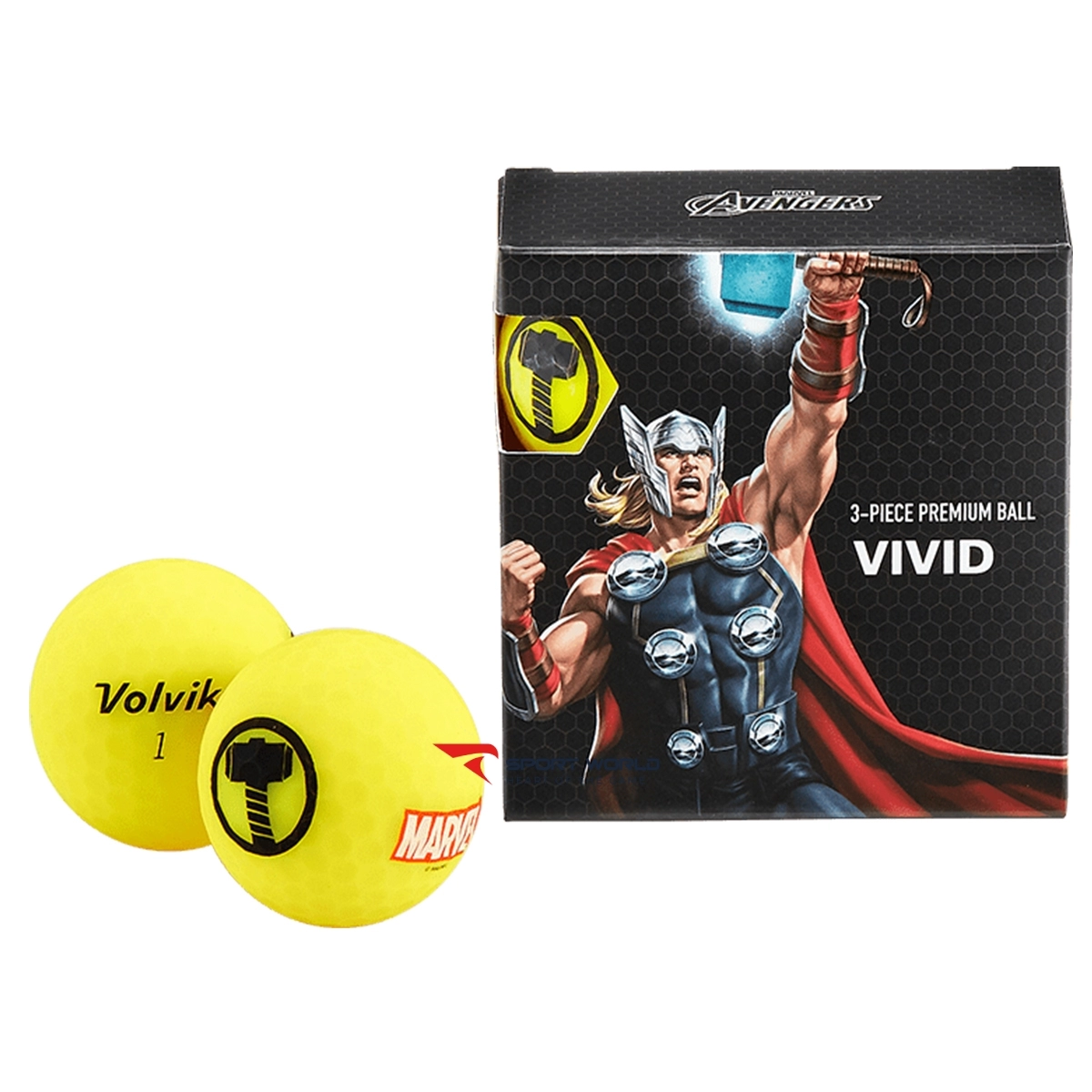 Bóng golf Volvik Marvel Thor Pack (hộp 4 quả)