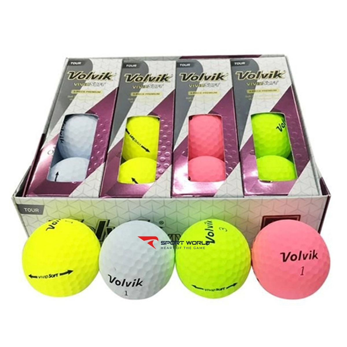 Bóng golf Volvik Vivid Soft (hộp 12 quả)