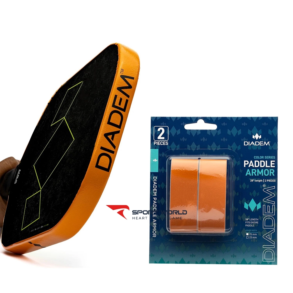 Miếng dán bảo vệ đầu vợt Pickleball DIADEM Paddle Armor 25mm chính hãng