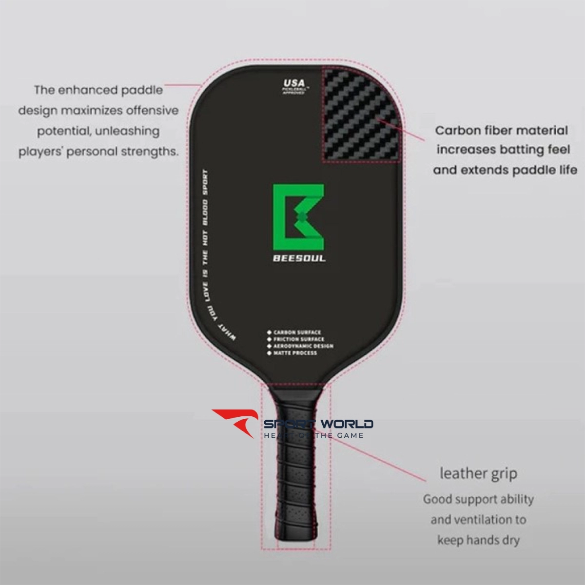 Vợt Pickleball Beesoul ControlFlow FUX1