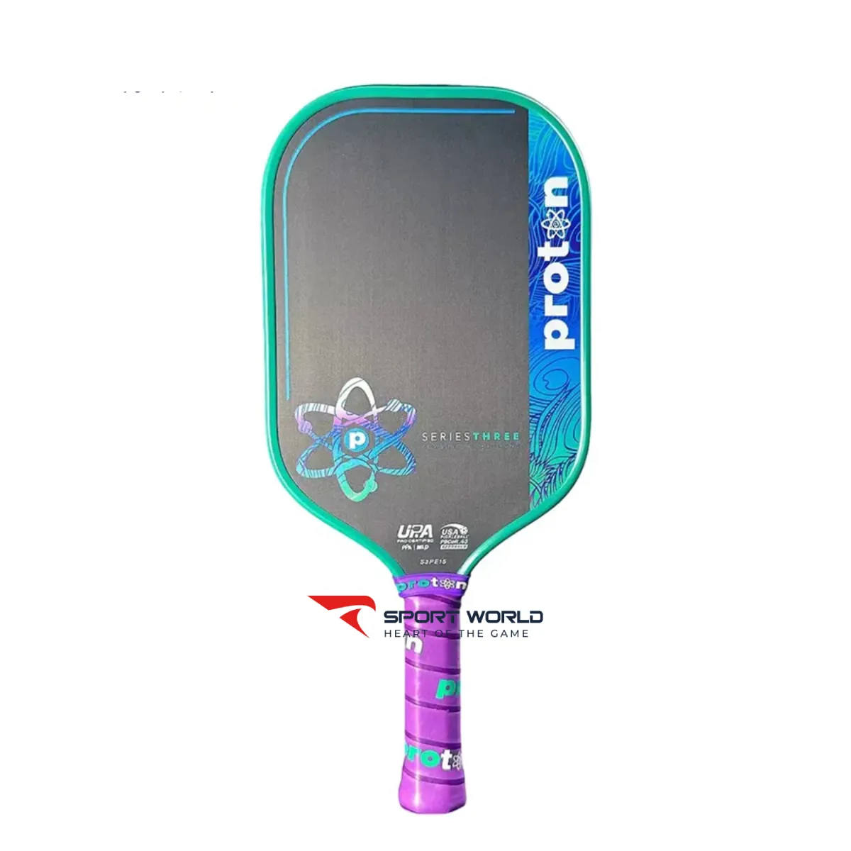 Vợt Pickleball Proton Series Three - Project Peacock Elongated 15mm