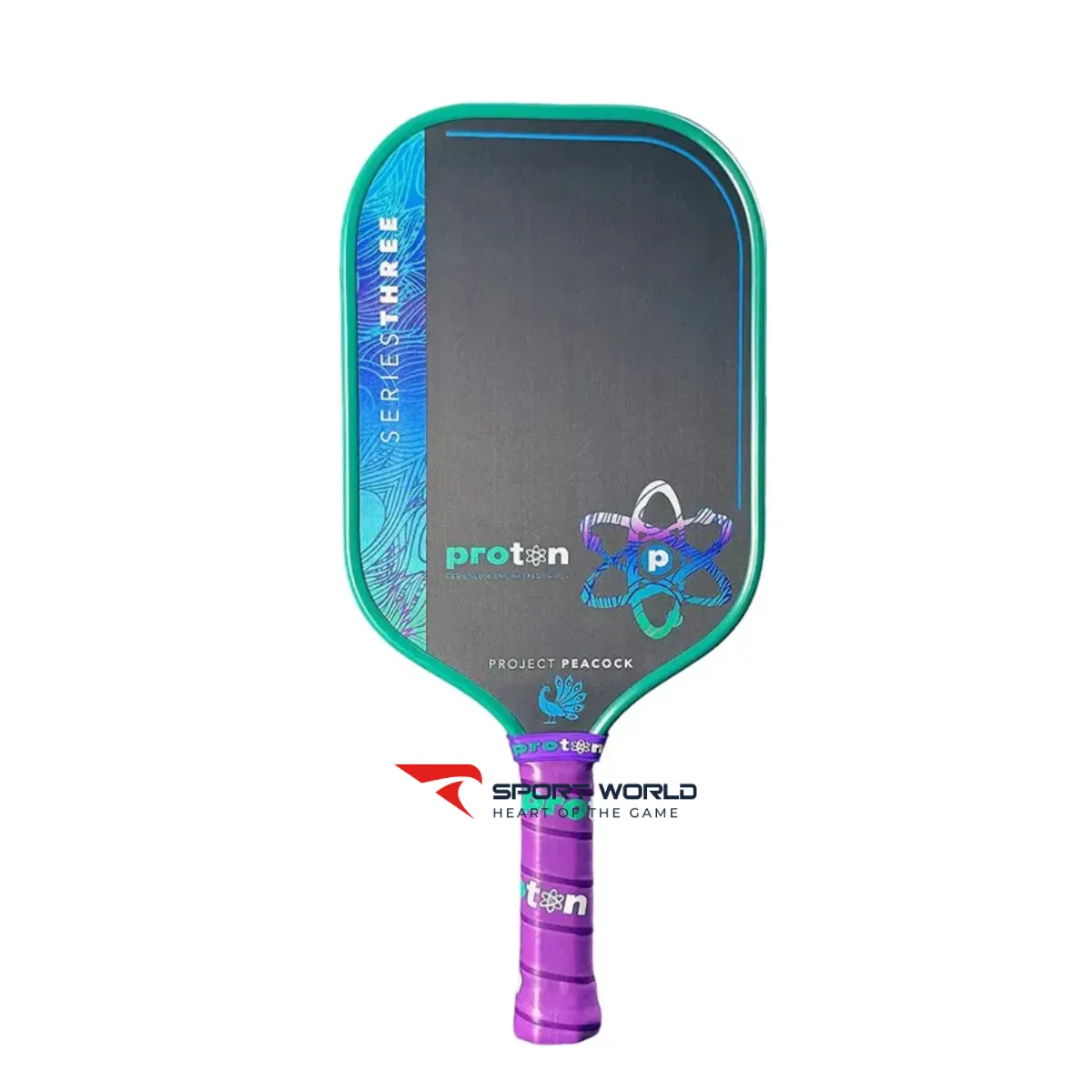 Vợt Pickleball Proton Series Three - Project Peacock Elongated 15mm