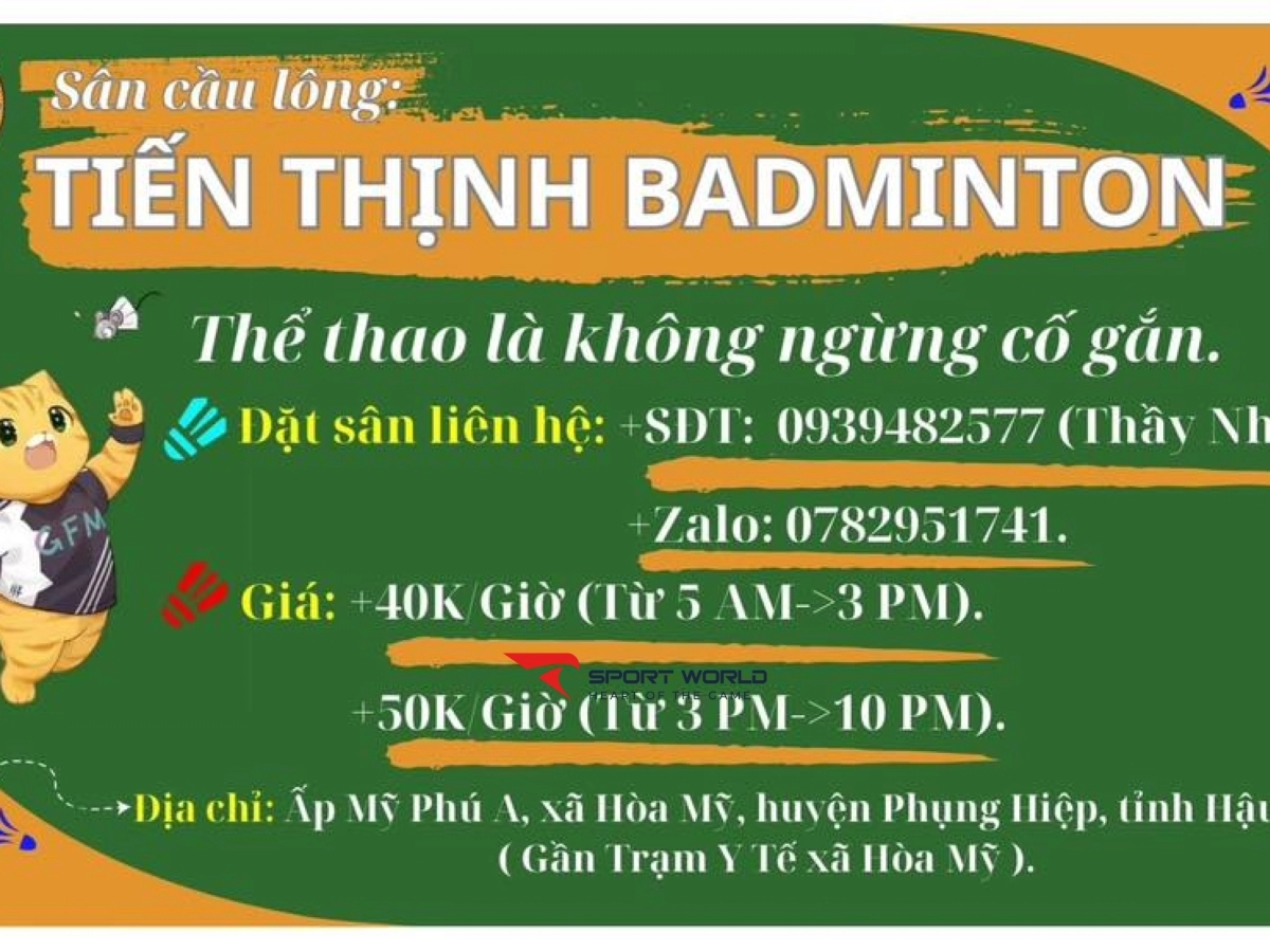 Sân cầu lông Tiến Thịnh Badminton