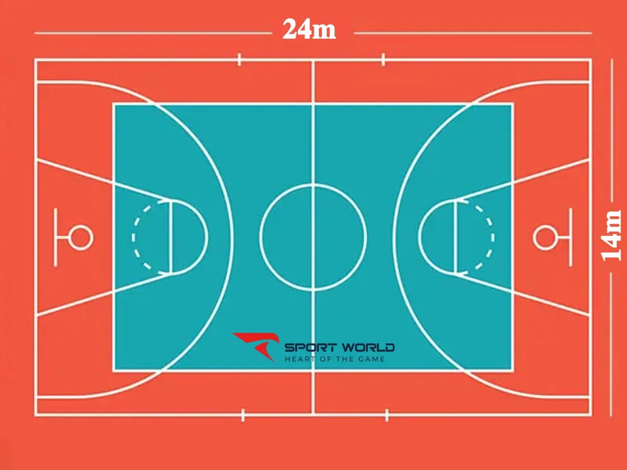 Diện tích, kích thước sân bóng rổ mini theo tiêu chuẩn mới nhất